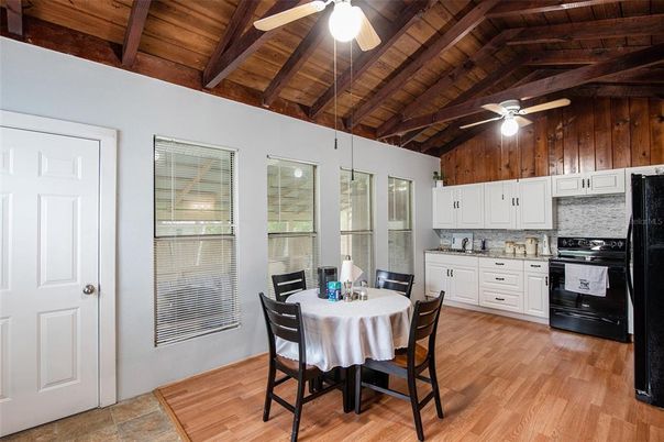 Dining room, Interior, Kitchen, Wooden Beams, Wooden Ceilings, Wood Texture Flooring