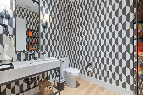 Bathroom, Interior, Wood Texture Flooring