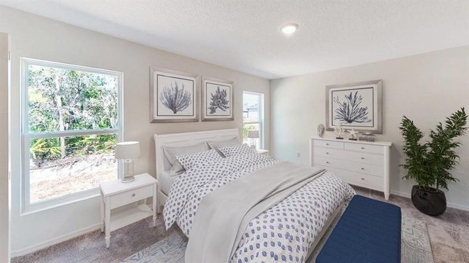 Bedroom, Interior, Recessed Lighting