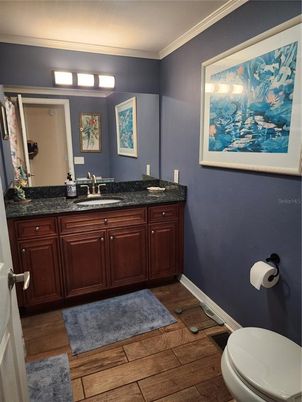 Bathroom, Dual Sink Vanities, Interior, Wood Texture Flooring