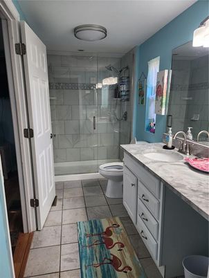 Bathroom, Dual Sink Vanities, Glass Shower, Interior