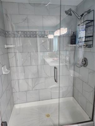 Bathroom, Glass Shower, Interior, Marble Walls