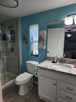 Bathroom, Dual Sink Vanities, Glass Shower, Interior