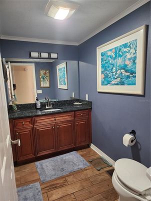 Bathroom, Dual Sink Vanities, Interior, Wood Texture Flooring