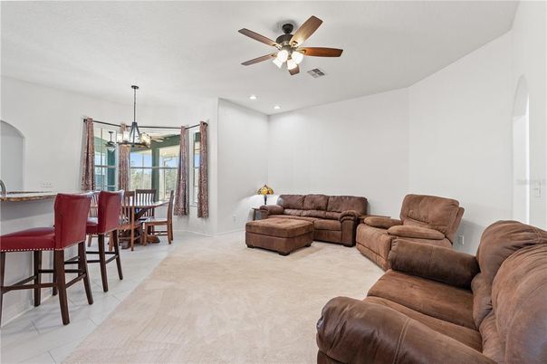 Dining room, Interior, Living room, Pendant Lights, Recessed Lighting