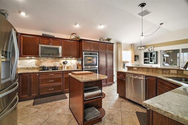 Interior, Kitchen, Pendant Lights, Recessed Lighting, Stainless Steel Appliances