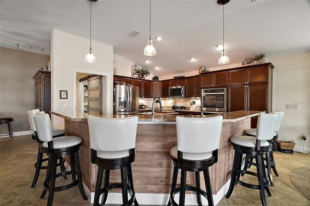 Interior, Kitchen, Pendant Lights, Recessed Lighting, Stainless Steel Appliances