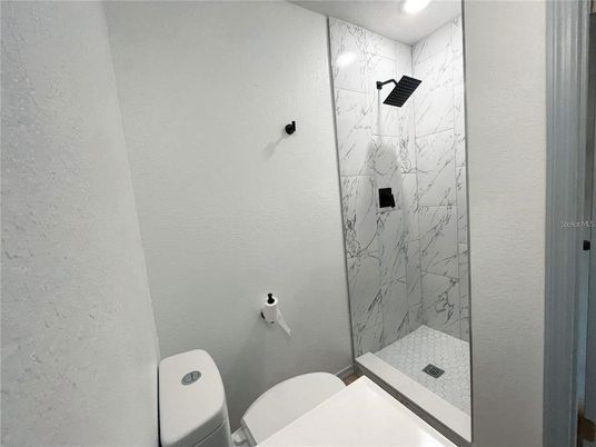 Bathroom, Glass Shower, Interior, Marble Walls