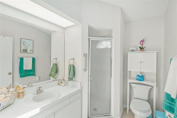 Bathroom, Dual Sink Vanities, Glass Shower, Interior