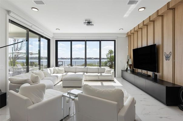 Interior, Living room, Marble, Recessed Lighting