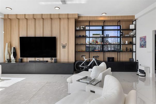 Interior, Living room, Marble, Recessed Lighting
