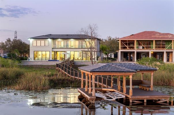 Exterior, Lake, Solar Panels