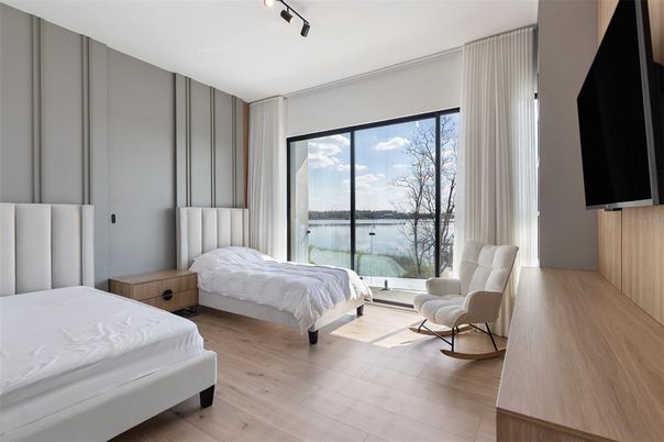 Bedroom, Interior, Water, Wood Texture Flooring
