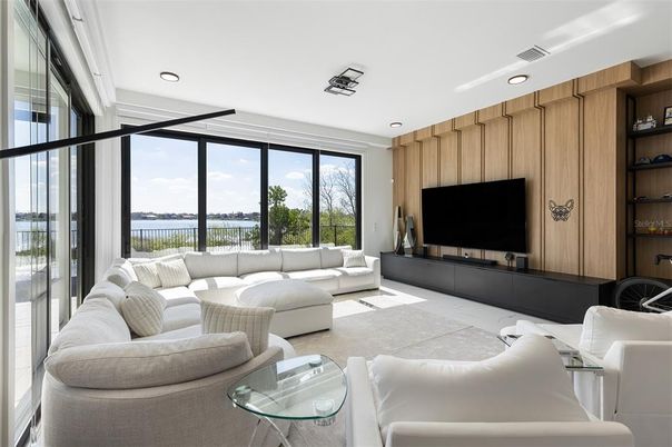 Interior, Living room, Recessed Lighting