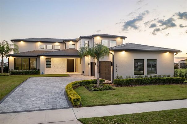 Attached, Backyard, Exterior, Facade, Mediterranean