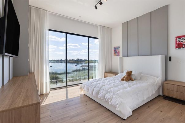 Bedroom, Interior, Water, Wood Texture Flooring