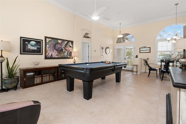 Billiard Table, Dining room, Game Room, Interior, Pendant Lights