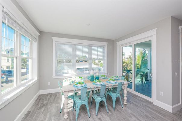Dining room, Interior, Wood Texture Flooring