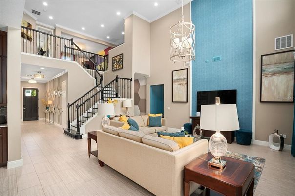 Chandelier, Interior, Living room, Pendant Lights, Recessed Lighting