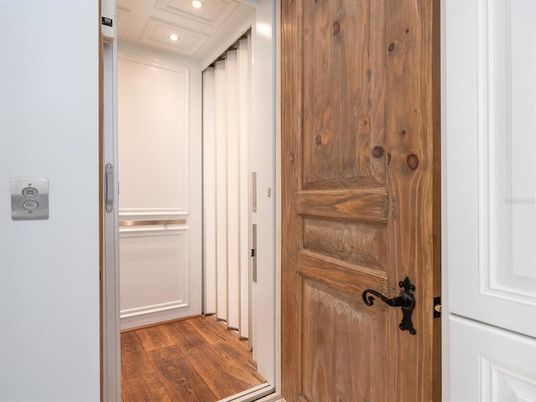 Interior, Recessed Lighting, Wood Texture Flooring, Wooden Walls