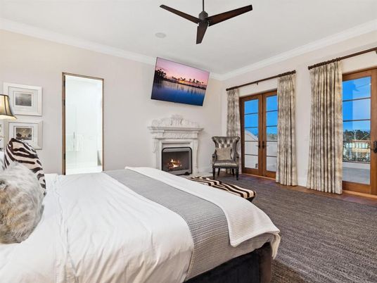 Bedroom, Fireplace, Interior, Water