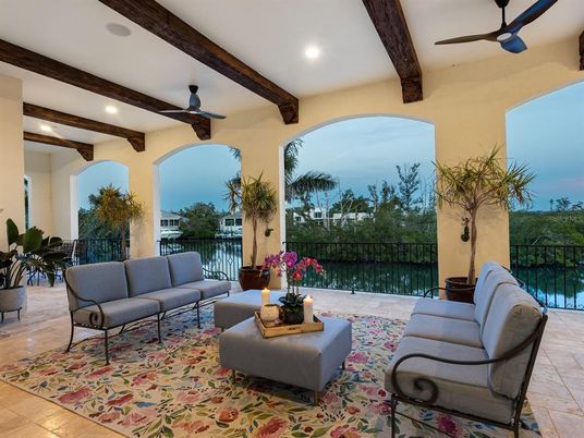 Interior, Living room, Recessed Lighting, Water, Wooden Beams