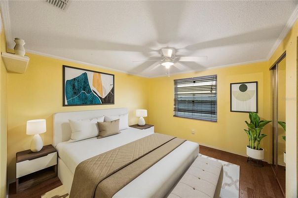 Bedroom, Interior, Wood Texture Flooring