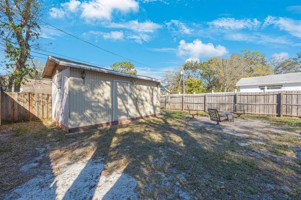 Backyard, Detached Garage, Exterior