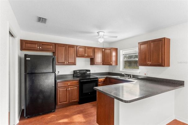 Interior, Kitchen, Wood Texture Flooring