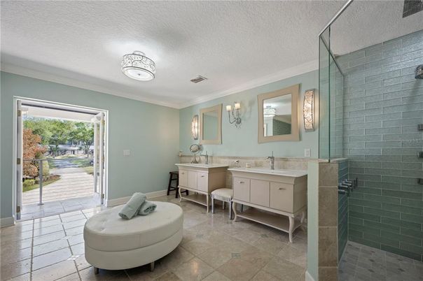 Bathroom, Dual Sink Vanities, Interior, Stone Walls