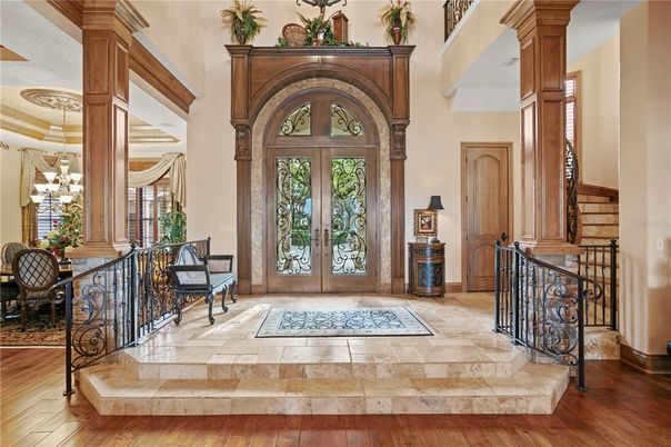 Chandelier, Interior, Piano, Recessed Lighting, Wood Texture Flooring
