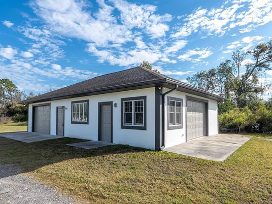 Attached, Backyard, Detached Garage, Exterior, Facade, Ranch