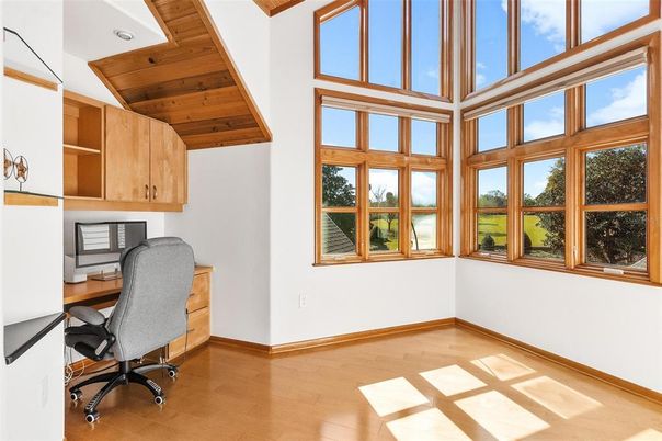 Home Office, Interior, Wooden Ceilings, Wood Texture Flooring