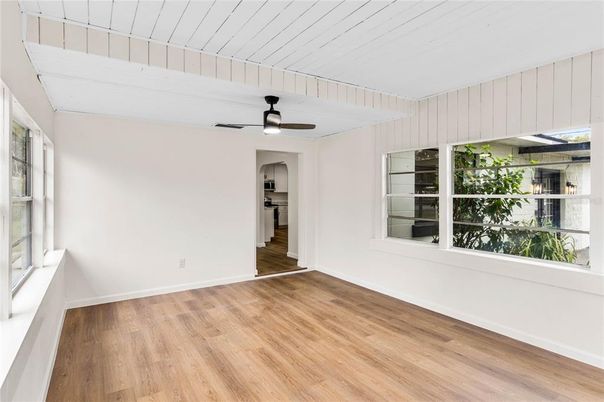 Empty room, Interior, Kitchen, Wood Texture Flooring