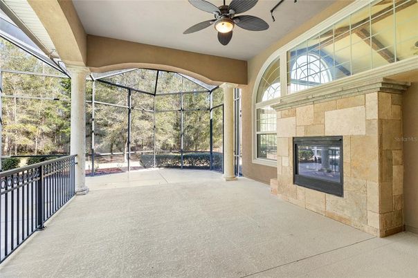 Fireplace, Glass Ceilings, Interior, Sun Room