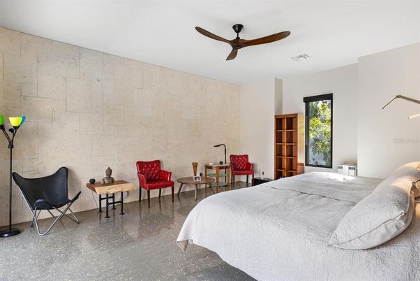 Bedroom, Interior, Stone Walls