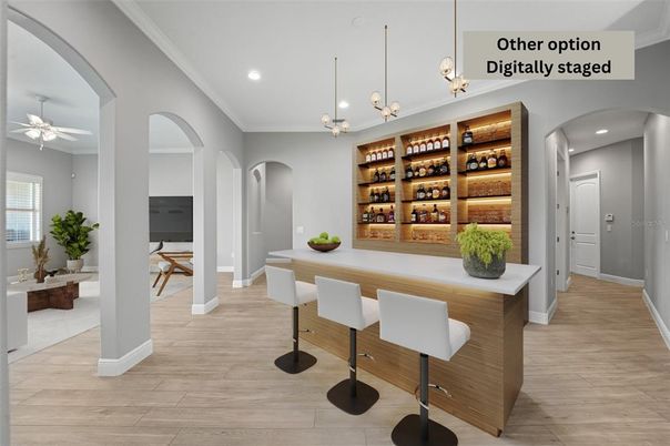 Interior, Pendant Lights, Recessed Lighting, Wood Texture Flooring