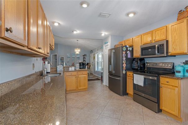 Chandelier, Interior, Kitchen, Recessed Lighting