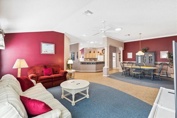 Dining room, Interior, Kitchen, Living room, Pendant Lights, Recessed Lighting, Stainless Steel Appliances