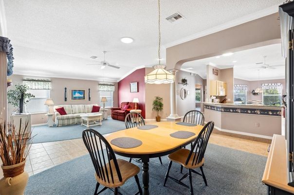 Dining room, Interior, Living room, Pendant Lights, Recessed Lighting