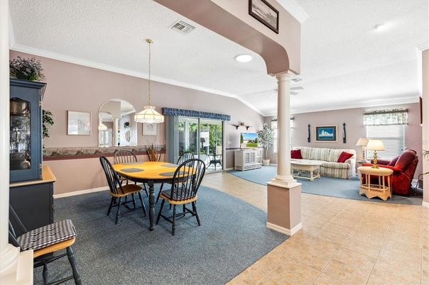 Dining room, Interior, Living room, Pendant Lights, Recessed Lighting