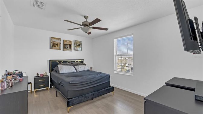 Bedroom, Interior, Wood Texture Flooring