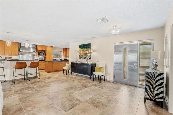 Interior, Kitchen, Pendant Lights, Recessed Lighting, Stainless Steel Appliances