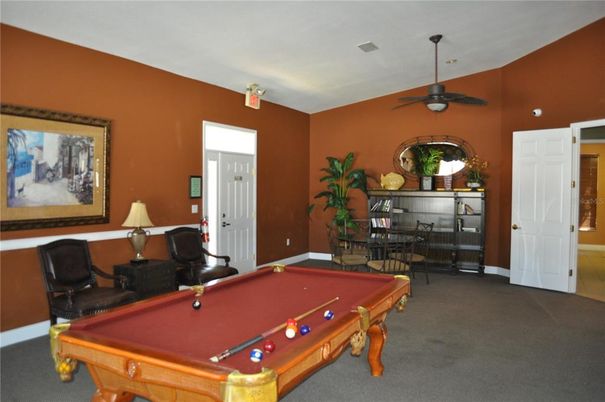 Billiard Table, Game Room, Interior