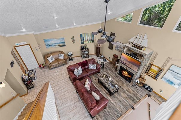 Fireplace, Interior, Living room, Recessed Lighting