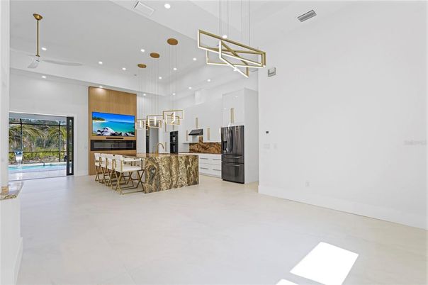 Dining room, Interior, Kitchen, Pendant Lights, Recessed Lighting