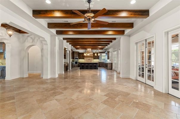 Interior, Pendant Lights, Recessed Lighting, Wooden Beams
