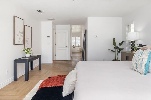 Bedroom, Interior, Wood Texture Flooring