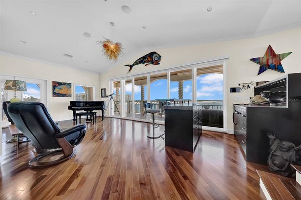 Interior, Pendant Lights, Piano, Wood Texture Flooring