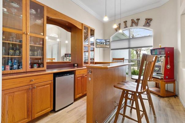 Interior, Kitchen, Pendant Lights, Wood Texture Flooring